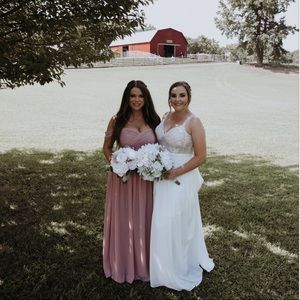 Bridesmaid floor length dress